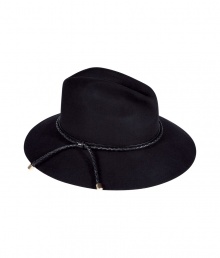 Finish cool weather looks on an exquisitely luxe note with Burberry Londons black felted rabbit hair tribly hat, both fashion-forward and impossibly elegant - Tonal braided sash with metal aglets - Pair with sharply tailored blazers and cropped trousers, or slim-fitting wool coats and perfectly cut ankle boots Finish cool weather looks on an exquisitely luxe note with Burberry Londons black felted rabbit hair tribly hat, both fashion-forward and impossibly elegant - Tonal braided sash with metal aglets - Pair with sharply tailored blazers and cropped trousers, or slim-fitting wool coats and perfectly cut ankle boots