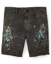 Edun Splatter Paint Cutoff Shorts