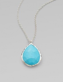 From the Rock Candy Collection. A faceted teardrop of vivid turquoise, set in polished sterling silver on a silver chain.Turquoise Sterling silver Adjustable chain length, about 16-18 Pendant, about 1L Lobster clasp Imported From the Rock Candy Collection. A faceted teardrop of vivid turquoise, set in polished sterling silver on a silver chain.Turquoise Sterling silver Adjustable chain length, about 16-18 Pendant, about 1L Lobster clasp Imported