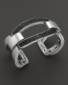 John Hardy's classic chain link cuff makes a statement with bold black sapphire details.