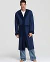 Smooth the transition from sleep to morning with this ultra-comfortable robe from BOSS Black, hooded and with a tie-around belt for versatility.