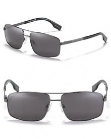 Give your look modern edge with these square aviators from BOSS Hugo Boss.