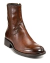 Drawing upon a tradition of excellent craftmanship, the Hawthorne is a sturdy boot in burnished leather, with side zip and slight heel.