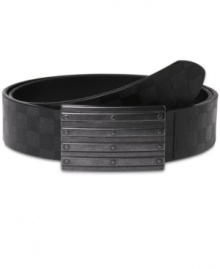 Buckle up. Take the fast lane to sophistication with this textured belt from American Rag. Buckle up. Take the fast lane to sophistication with this textured belt from American Rag.