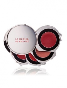 This season is ALL about the red lip. Introducing the Kaleidoscope Lip Kit for fall 2012, Breathless is a carefully crafted fusion of this fall's must-have crimson and red tones. Blending classic Hollywood glam and ravishing '60s edge, the sumptuous shades leave you seeing red and craving more. Shades include: Cinema- Velvety, ultra-rich true red; Existential- Sparkling mauve with rose effervescence; Beau- Deep berry crimson with matte finish and Celluloid- Glimmering, creamy flushed red. This season is ALL about the red lip. Introducing the Kaleidoscope Lip Kit for fall 2012, Breathless is a carefully crafted fusion of this fall's must-have crimson and red tones. Blending classic Hollywood glam and ravishing '60s edge, the sumptuous shades leave you seeing red and craving more. Shades include: Cinema- Velvety, ultra-rich true red; Existential- Sparkling mauve with rose effervescence; Beau- Deep berry crimson with matte finish and Celluloid- Glimmering, creamy flushed red.
