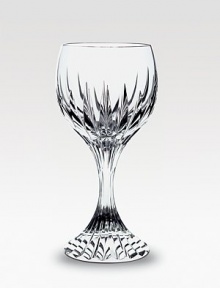 A classic beveled pattern extends down the stem of a luminous white-wine glass crafted in pure lead crystal. From the Massena Collection 6½ high Hand wash Made in France A classic beveled pattern extends down the stem of a luminous white-wine glass crafted in pure lead crystal. From the Massena Collection 6½ high Hand wash Made in France
