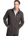 Layer up with this casual French terry zip-up from Calvin Klein for easy, simple style.