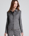 Textured tweed lends classic polish to an artfully-cut BASLER jacket, while standout seaming infuses the Bloomingdale's Exclusive style with modern attitude.