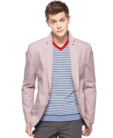 Boring blazer style stops here with this hip and preppy sport coat from Sons of Intrigue. Boring blazer style stops here with this hip and preppy sport coat from Sons of Intrigue.
