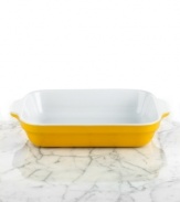 Dishing it with the family. All the good stuff is served in this large French baking dish: lasagna sausages, salmon, moussaka and more. Foods brown and cook evenly with superb heat distribution and stay hot just in time for second helpings.