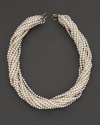 Freshwater pearl torsade with clasp closure.