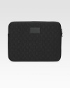 Letter-perfect protection for any standard laptop computer in debossed neoprene. Zip closure Leather logo patch 15¼ X 11½ Imported 