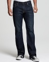 The Regent is a classic, low rise bootcut jean featuring signature stitching on back pockets.