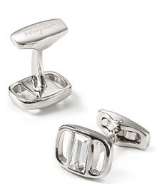 Salvatore Ferragamo White Vara Crystal Cufflinks Salvatore Ferragamo White Vara Crystal Cufflinks
