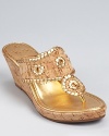 Jack Rogers Wedges - Metallic Marbella Mid