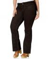 Team your favorite tops with Silver Jeans' bootcut plus size corduroys, featuring a flattering slim fit.