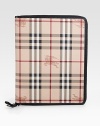 A well-crafted, forever-durable way to safely stow your beloved iPad®, designed in PVC with iconic checks outside and light padding inside. Fits all Ipad® models Zip closure 85% PVC/15% cotton 10W X 20½H X ½D Imported 