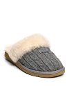 UGG® Australia's cable knit slippers will keep her cozy at home with genuine shearling lining and cuff.