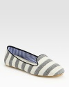 Stretchy cotton and canvas style in allover stripes, enhanced by a soft lining and padded insole. Cotton and canvas upperCotton and leather liningLeather solePadded insoleImported