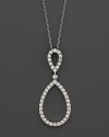 Diamond and 18K white gold pendant necklace from Roberto Coin.