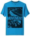 Social movement: Calvin Klein Jeans combines scenes of traffic and crowds on this Movement graphic tee.