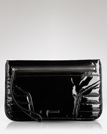 Glossy leather lends high shine and style to a wristlet with an edge. From Burberry. Glossy leather lends high shine and style to a wristlet with an edge. From Burberry.