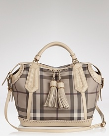 Burberry Tote - Smoked Check Woven Leather Medium Ellers Burberry Tote - Smoked Check Woven Leather Medium Ellers