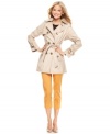 Top off your spring look with this classic Jones New York trench coat -- it's removable hood makes it ideal rain or shine!