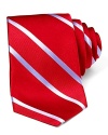 A smooth satin tie with refined stripes.