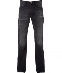 Slim-cut straight leg dark grey jeans - Channel downtown cool in these slim jeans - Pair with a t-shirt, a leather jacket, and trainers for a casual look - Style with a pullover, a blazer, and motorcycle boots Slim-cut straight leg dark grey jeans - Channel downtown cool in these slim jeans - Pair with a t-shirt, a leather jacket, and trainers for a casual look - Style with a pullover, a blazer, and motorcycle boots
