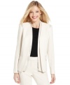 Update your wardrobe with this chic layered-look blazer by Jones New York. Pair with the matching pants for a modern take on professional polish.