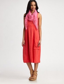 An airy, sleeveless dress featuring a convenient front pocket and a comfortable fit.ScoopneckSleevelessSide zipperCargo pocketAbout 32 from natural waist62% linen/36% viscose/2% spandexMachine washImported Model shown is 5'9 (175cm) wearing US size Small. An airy, sleeveless dress featuring a convenient front pocket and a comfortable fit.ScoopneckSleevelessSide zipperCargo pocketAbout 32 from natural waist62% linen/36% viscose/2% spandexMachine washImported Model shown is 5'9 (175cm) wearing US size Small.