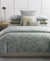 Cool, casual and contemporary, Calvin Klein's Marin duvet cover set updates your room with a look of natural sophistication. Shadowy layers of field flowers in hues of peat, stone and sky embellish a textured hatch ground for style that looks as good as it feels. Self reversing; hidden button closure.