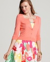 Dainty dresses and sleek separates pair perfectly with this Lilly Pulitzer three quarter sleeve cardigan.