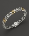 Lagos Sterling Silver and 18K Gold Caviar Bracelet