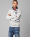 Pull over potential. This sweatshirt from Tommy Hilfiger has plenty of detail to upgrade your regular laid-back look.