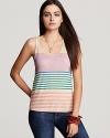 Brighten up your off-duty wardrobe with this surfer-inspired Hurley striped tank.