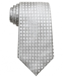Tired of stripes and solids? Turn to this tonal dot tie from Perry Ellis for smooth, modern style. Tired of stripes and solids? Turn to this tonal dot tie from Perry Ellis for smooth, modern style.
