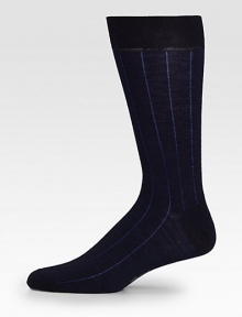 Vertical-chain stripes lend subtle style to these wool-nylon socks.80% wool/20% nylonMachine washMade in Italy of imported fabric Vertical-chain stripes lend subtle style to these wool-nylon socks.80% wool/20% nylonMachine washMade in Italy of imported fabric