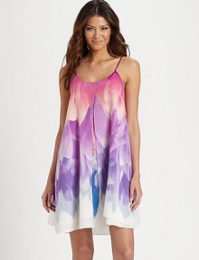Indulge in this utterly feminine design, crafted of double-layered silky-smooth fabric for superior fit. Thin spaghetti strapsFront center slitAbout 36 from shoulder to hemPolyesterMachine washImported Indulge in this utterly feminine design, crafted of double-layered silky-smooth fabric for superior fit. Thin spaghetti strapsFront center slitAbout 36 from shoulder to hemPolyesterMachine washImported