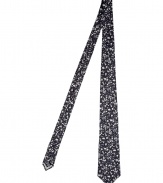 Add a stylish accent to your tried-and-true workweek look with this retro printed tie from PS by Paul Smith - Slim silk tie with all-over small floral print - Pair with a sleek suit or a button down, blazer, and jeans