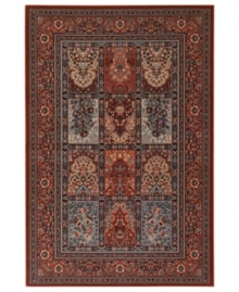 Intricate designs of traditional flora and fauna are woven in vibrant burgundy, dark blue and more in this Timeless Treasures area rug from Couristan, offering a perfect transitional statement-maker. Crafted of pure New Zealand wool for long-lasting strength and beauty. Intricate designs of traditional flora and fauna are woven in vibrant burgundy, dark blue and more in this Timeless Treasures area rug from Couristan, offering a perfect transitional statement-maker. Crafted of pure New Zealand wool for long-lasting strength and beauty.