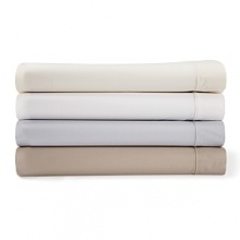 Classic combed cotton percale in a soothing spectrum of modern hues, these versatile Calvin Klein Home fitted sheets boast a sleek corded hem detail. Classic combed cotton percale in a soothing spectrum of modern hues, these versatile Calvin Klein Home fitted sheets boast a sleek corded hem detail.