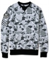 Join the army of style with this camo printed Rocawear sweatshirt.