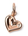 Show your love with this warmly glowing 18 karat rose gold plated thumb print heart from Links of London.