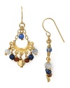 Bohemian style proves positively alluring with these beaded chandelier disc earrings from Lauren by Ralph Lauren. This eclectic pair is designed to catch the light and glances.