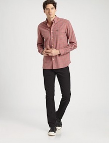 Five-pocket styling and an ultra-slim fit captures the essence of this overdyed cotton denim jean.Five-pocket styleInseam, about 34CottonMachine washMade in USA Five-pocket styling and an ultra-slim fit captures the essence of this overdyed cotton denim jean.Five-pocket styleInseam, about 34CottonMachine washMade in USA