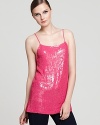 Bling in the new season in this strappy, sequin-embellished DVF cami that glimmers from every angle in the room.