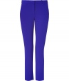 A chic pair of ankle-cropped trousers is a wardrobe essential, and Josephs vibrant cobalt blue stretch style has enduring appeal - Medium rise, in a straight leg, 7/8 cut - Belt loops and zip fly - Slash pockets at sides, single decorative flap pocket at rear - Easy and elegant, perfect for pairing with a button down, a cashmere pullover or a silk blouse and ballet flats or pumps