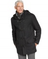 Your classic preppy toggle coat from Marc New York updated with a removable hood to maximize your style versatility.